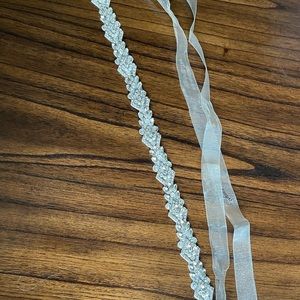 Heirloom Bridal Art Deco Crystal Bridal Sash